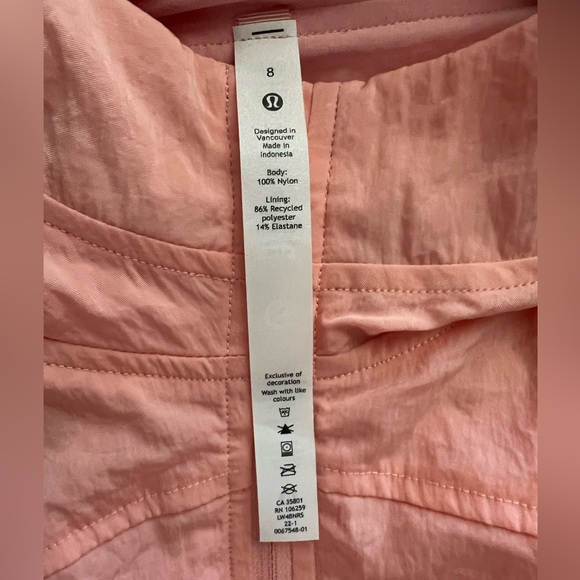 Lululemon Ready to Go Pink Mist Hooded Jacket NWOT size 8 - Picture 9 of 10